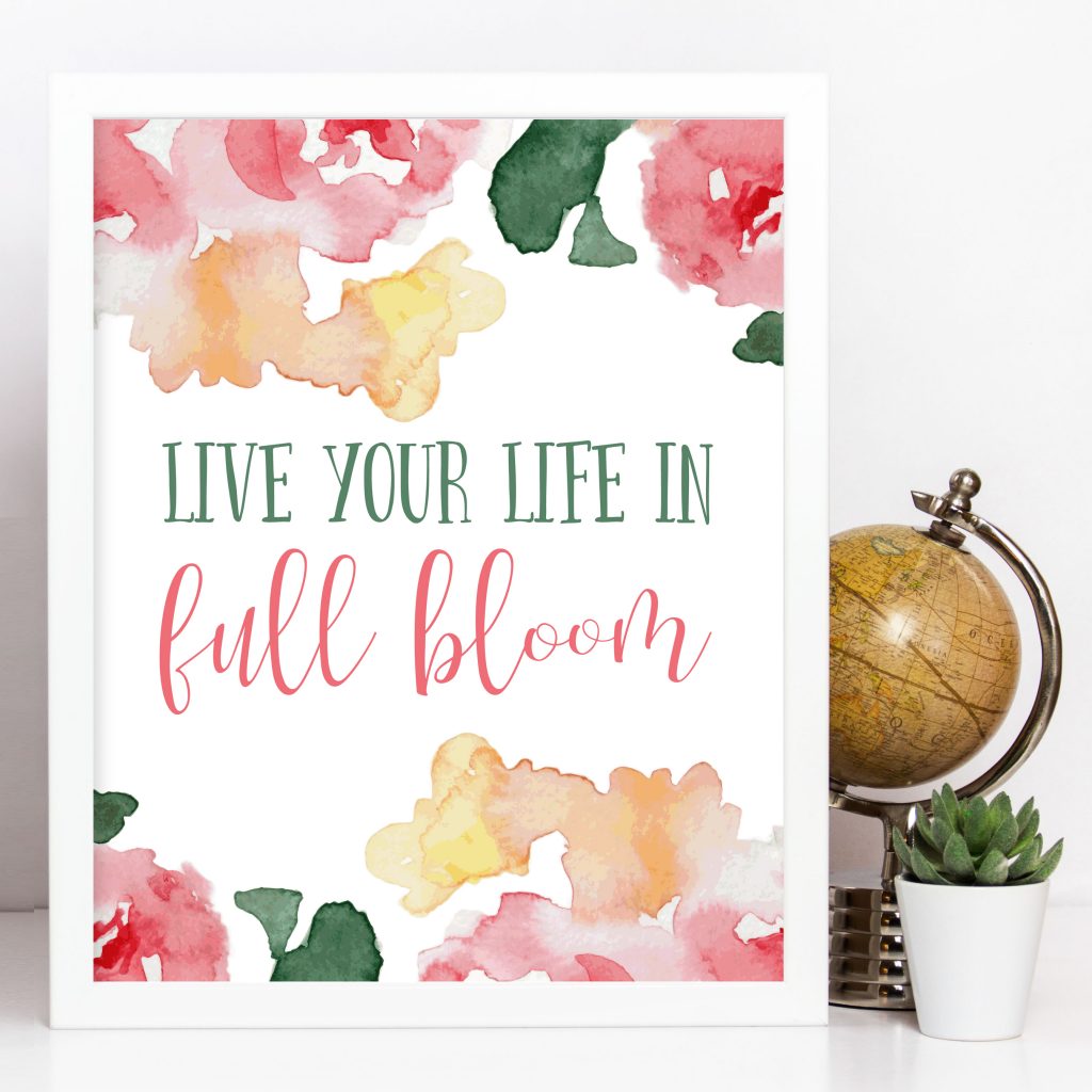 "Live Your Life In Full Bloom" 2024 Planner - 12 Month Spiral Bound Inspirational Planner