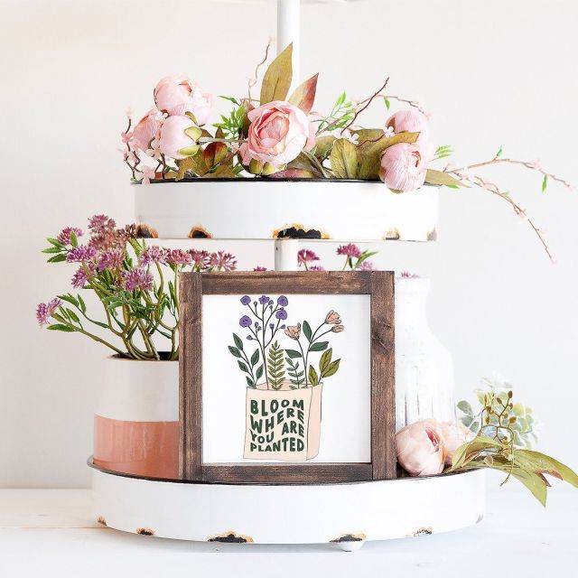 Embrace the beauty of growth and change with our 'Bloom Where You Are Planted' floral art print 🌸🖼️🌿 A beautiful reminder to find joy in the present moment and to bloom and thrive wherever life takes you! Perfect for adding a touch of inspiration and positivity to any room. #floralart #motivationalquotes #homedecoration